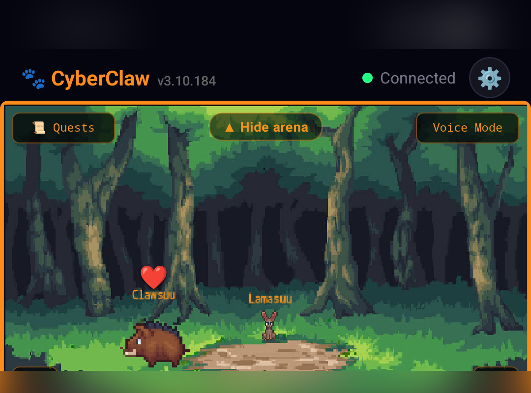 Cyber_Claw Mobile — Chat View